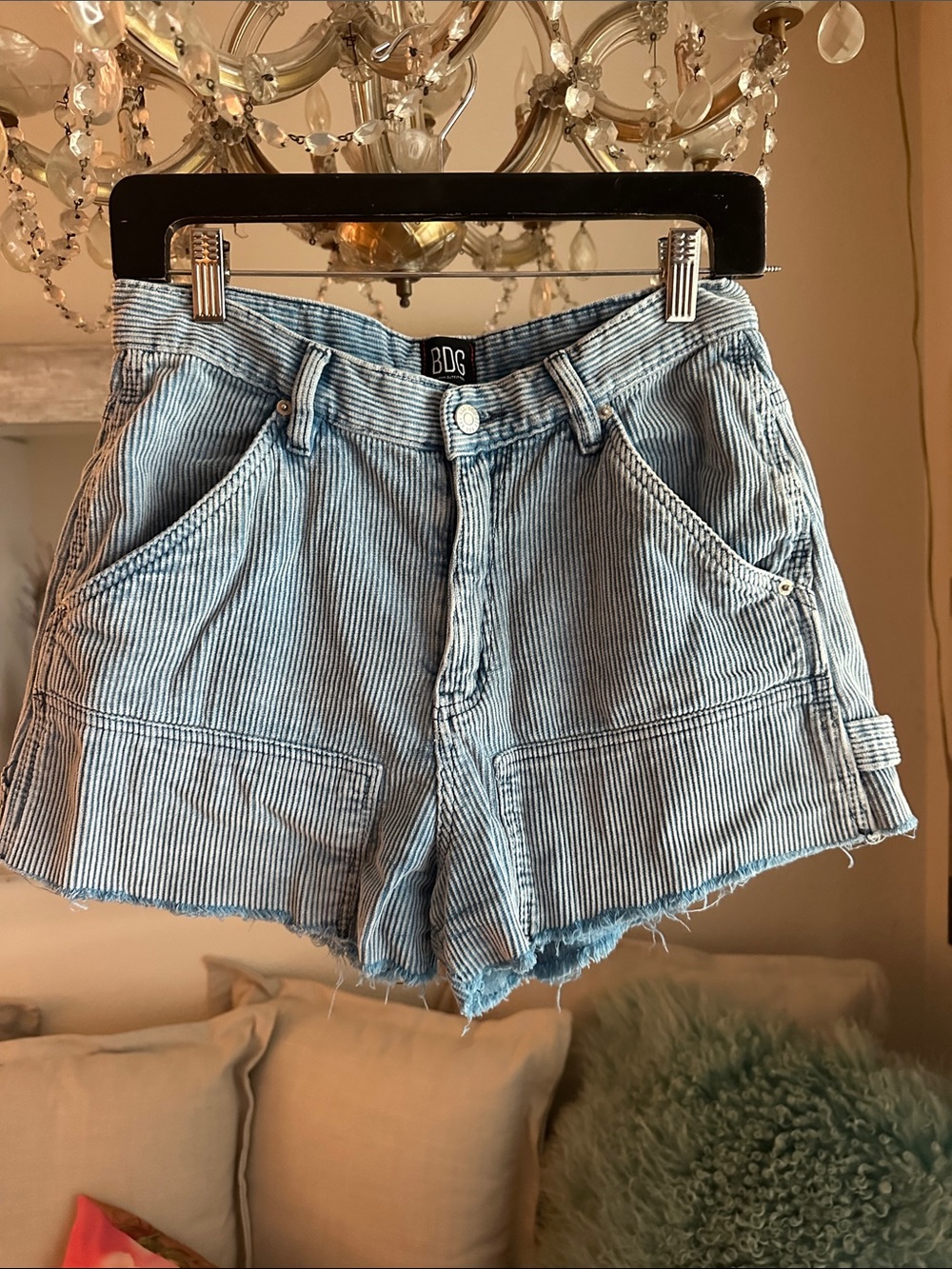 BDG Light Blue Corduroy Shorts